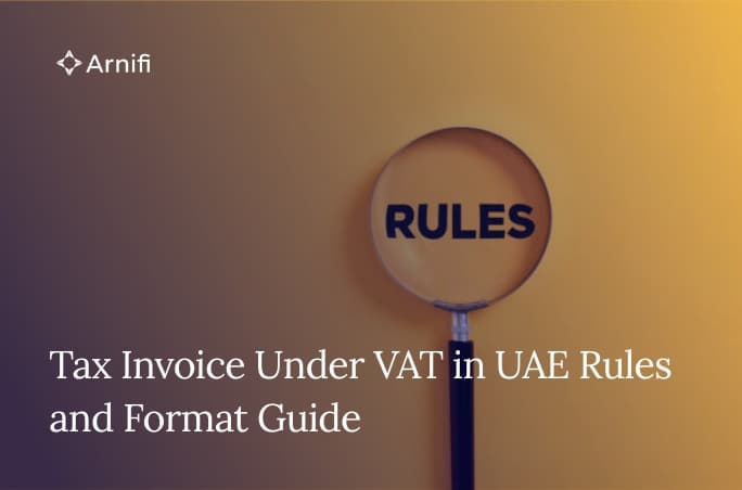 Tax Invoice Under VAT in UAE