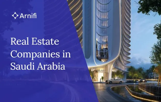 Blog banner image of real estate companies in saudi arabia.