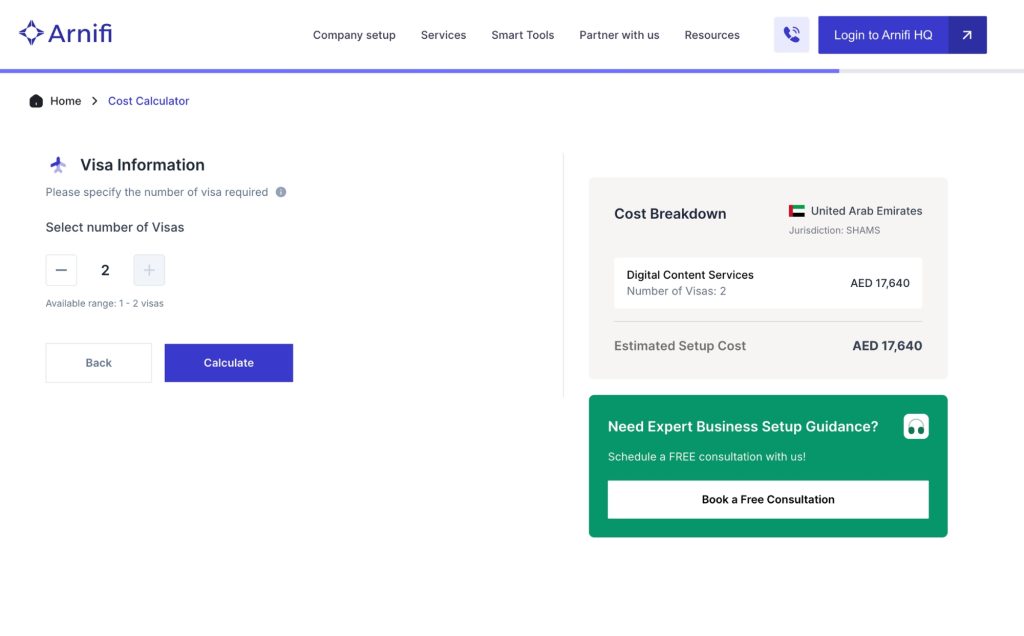 Business cost calculator step - 5