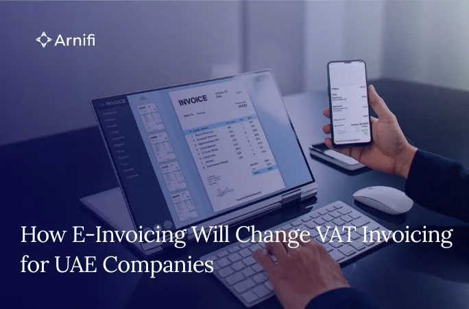 Blog banner image of e-invoicing for business in uae.