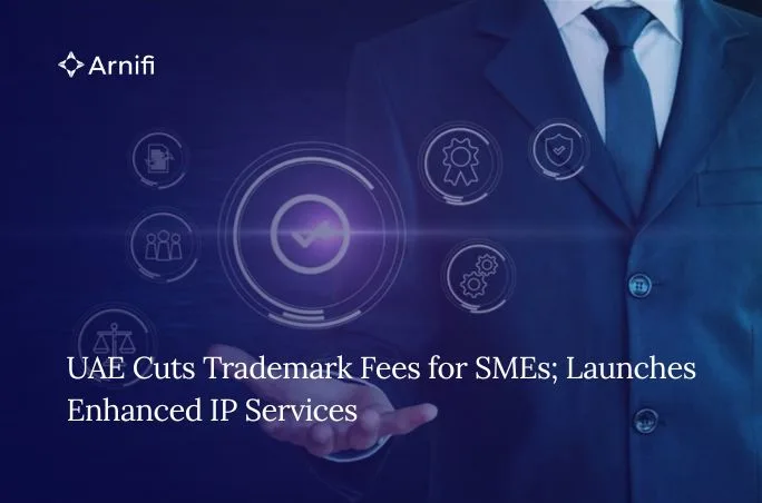 Blog banner image of trademark fee in uae.