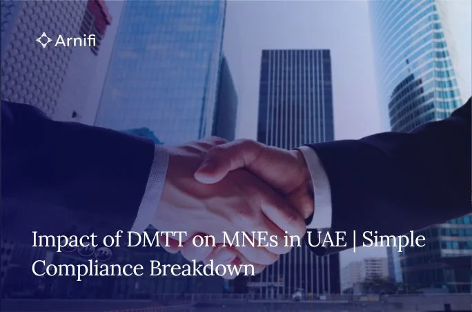 Blog banner image of UAE corporate tax for large MNEs.