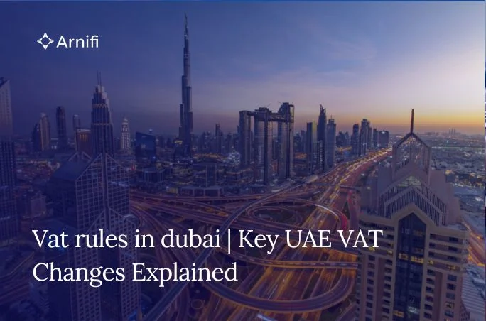 Blog banner image of vat rules in dubai.