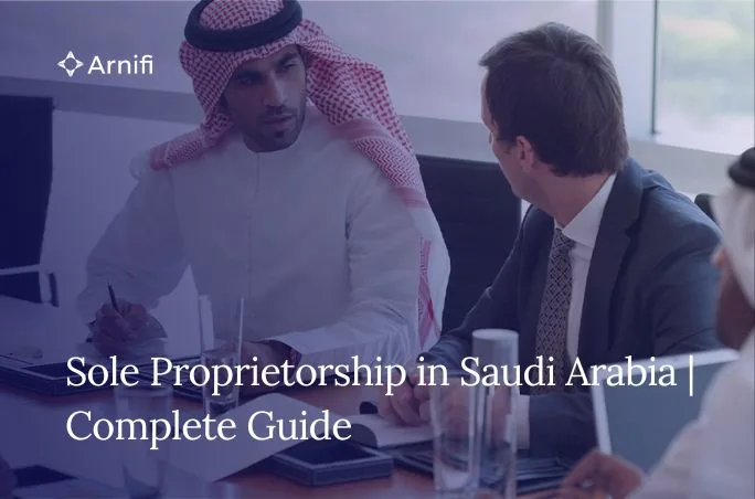 Blog banner image of sole proprietorship in saudi arabia.
