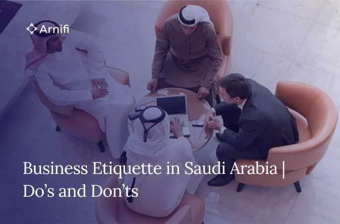 Blog banner image of business etiquette in saudi arabia.