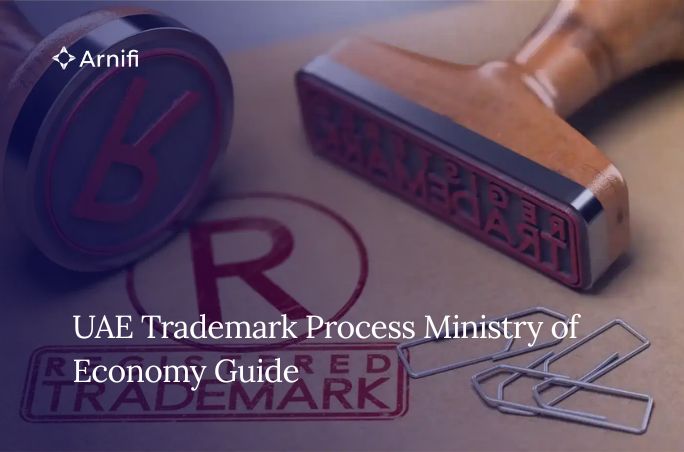 Blog banner image of UAE trademark process.