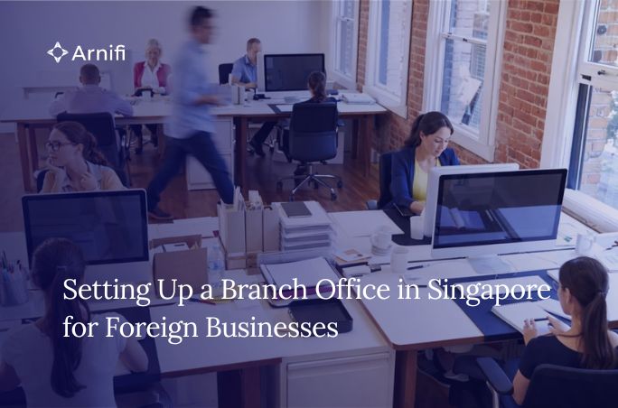 Blog banner image of singapore branch office registration.