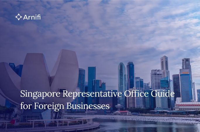Blog banner image of singapore representative office setup.