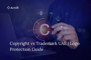 Blog banner image of Copyright vs Trademark UAE.