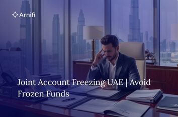 Blog banner image of Joint account freezing UAE.