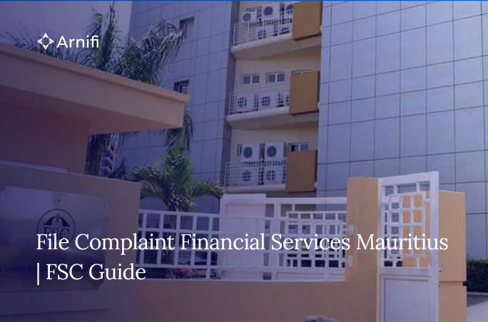 Blog banner image of file complaint financial services Mauritius.
