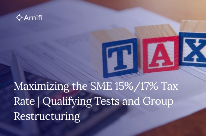 Blog Banner Image for Maximizing the SME 15%/17% Tax Rate | Qualifying Tests and Group Restructuring