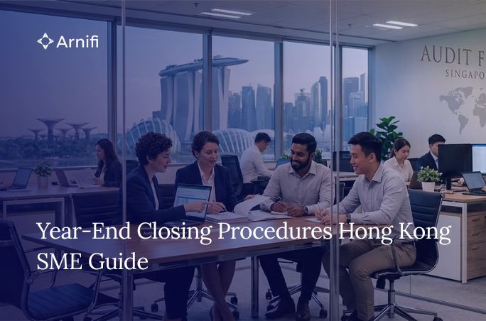 Blog banner image of year end closing procedures Hong Kong SME.