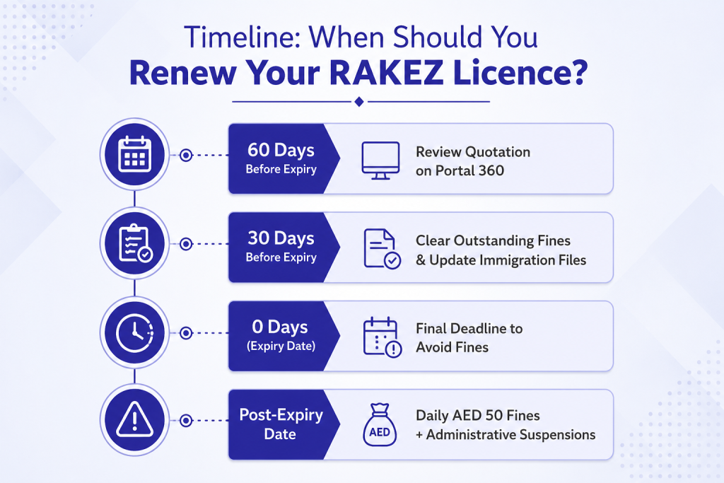Timeline RAKEZ License