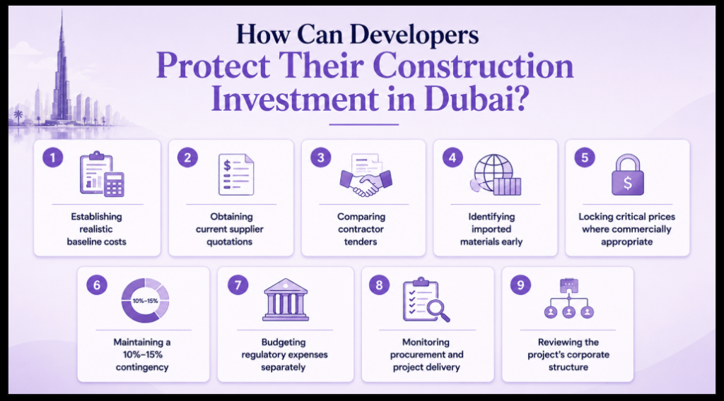 How Can Developers Protect Their Construction Investment in Dubai Infographic Image