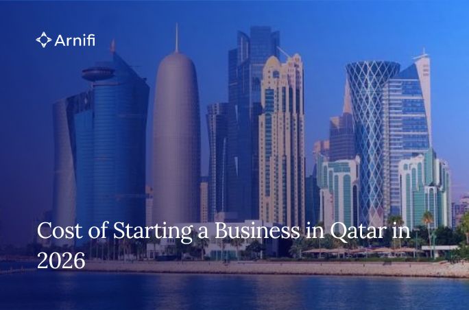 Blog banner image of cost of business in qatar.
