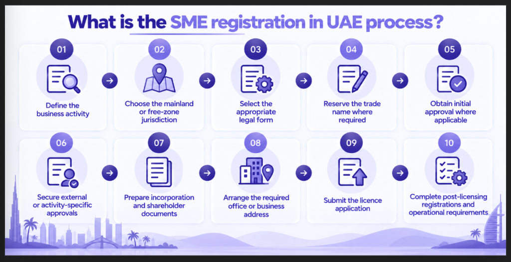 What is the SME registration in UAE process image