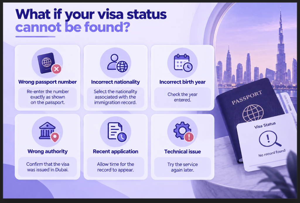 What if your visa status cannot be found image
