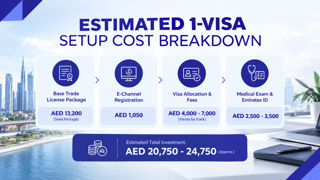 Estimated 1-visa Setup Cost Breakdown